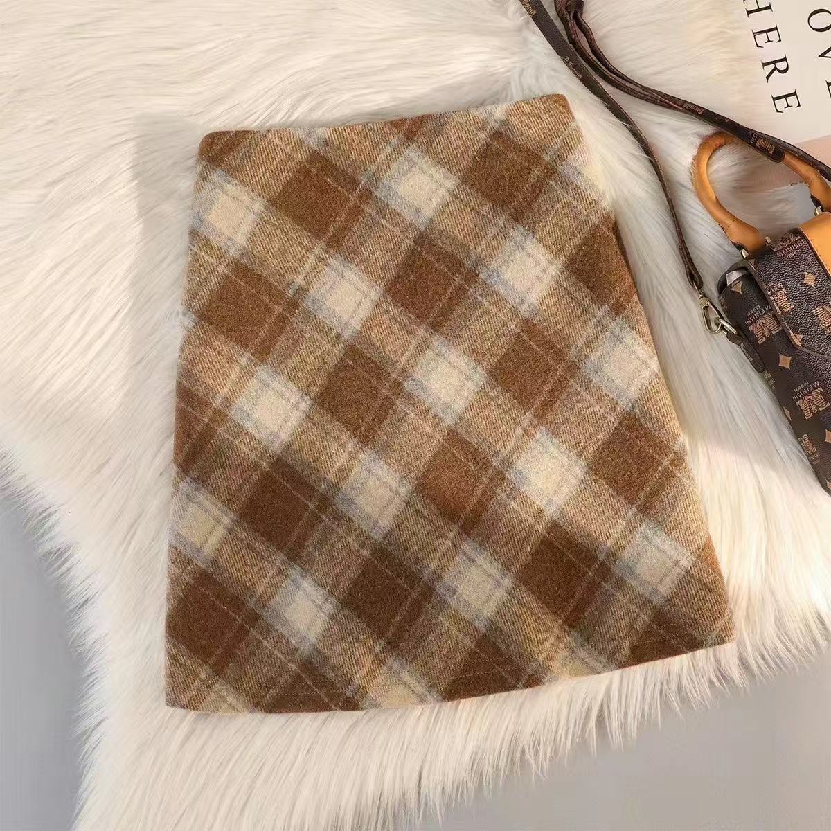 2024 Women's Plaid Half-body Skirt